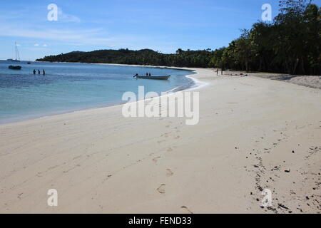 The blue lagoon in Fiji where the movie Blue Lagoon was filmed Stock
