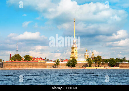 Russia Paul and Peter fortress in Saint Petersburg Stock Photo