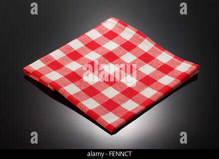 napkin cloth on black background Stock Photo