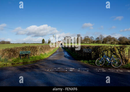 Country lane in England Stock Photo