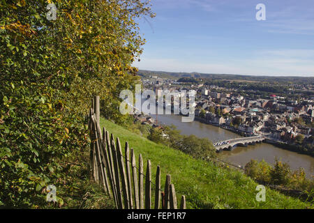 Namur with river Meuse from the citadel Belgium