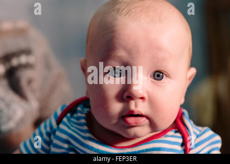 Face of the little dear baby boy. Stock Photo