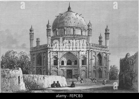 KANDAHAR Tomb of Ahmed Shah, adjoining the Citadel. Afghanistan 1880. Illustrated London News Stock Photo