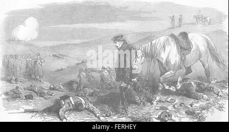 UKRAINE Our Artist, battlefield of Inkerman 1855. Illustrated London News Stock Photo