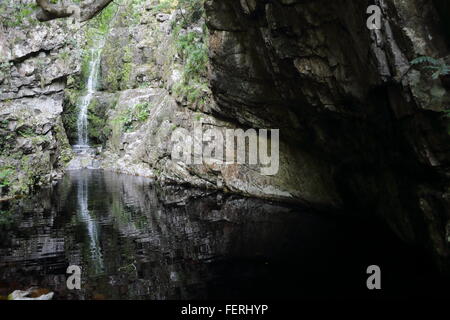 Waterfall in Leopards Kloof, Betty's Bay Stock Photo