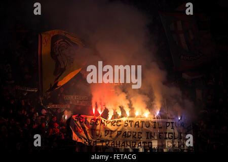 Bologna, Italy. 6th Feb, 2016. Fans (Bologna) Football/Soccer : Italian 'Serie A' match between Bologna 1-1 Fiorentina at Renato Dall Ara Stadium in Bologna, Italy . © Maurizio Borsari/AFLO/Alamy Live News Stock Photo