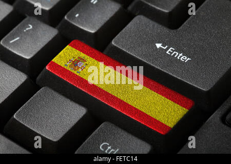 The Spanish flag Stock Photo