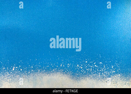 Blue and white background from a metallic rusty surface Stock Photo