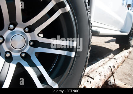 Close up of rims car alloy wheel Stock Photo