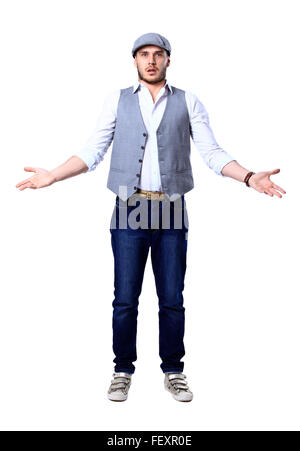 Portrait of young executive looking very excited Stock Photo - Alamy