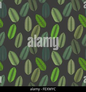 Seamless pattern with black and white palm trees and coconuts. Tropical ...