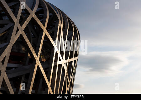 Beijing, China - February 2016: Beijing national stadium, also known as the Bird's Nest. Stock Photo