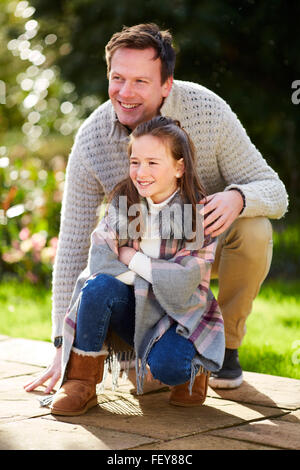 Portrait of father and daughter together Stock Photo