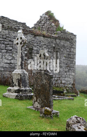 Beautiful old stone church building in ruins, Ireland Stock Photo