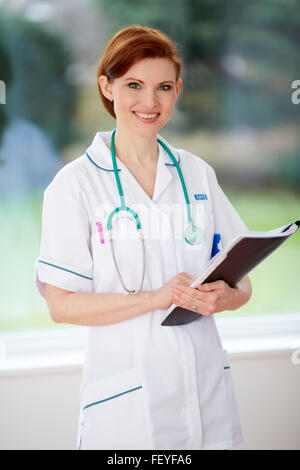 Portrait of Nurse smiling Stock Photo