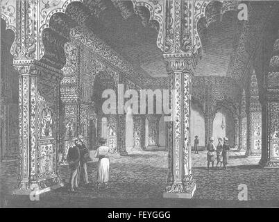 INDIA Dewan-I-Khas, Palace at Delhi 1876. Illustrated London News Stock Photo