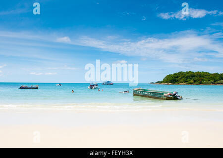 View of the bay and beautiful beach at the Island of Koh Samet near Bangkok Thailand. Stock Photo