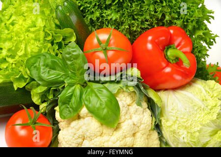 close up of assorted fresh vegetables Stock Photo