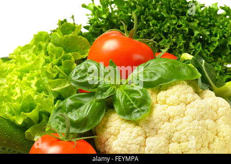 close up of assorted fresh vegetables Stock Photo