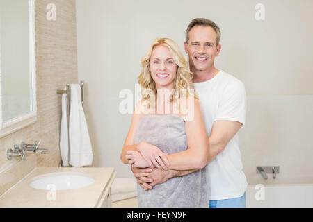 Cute mature couple hugging Stock Photo - Alamy