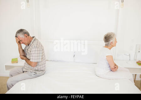 Annoyed couple ignoring each other Stock Photo
