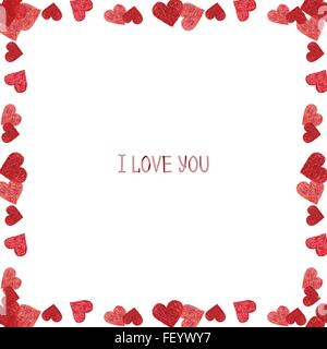 Hand drawn hearts Stock Vector