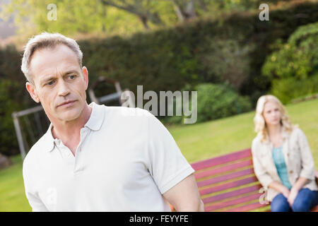 Couple sulking each other Stock Photo