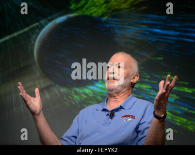 NASA hosted a Martian Atmosphere Briefing where scientists, including Bruce Jakosky, presented findings on Mars' atmosphere, discussing research results, observations, and implications for future exploration missions. Stock Photo