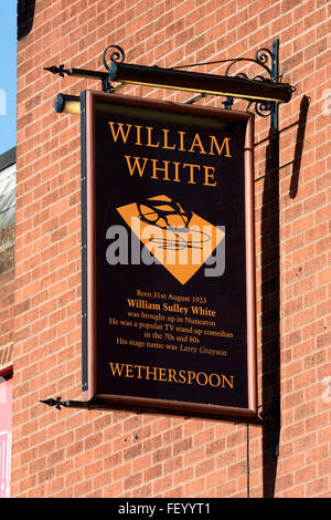 William White pub sign, Nuneaton town centre, Warwickshire, UK Stock Photo