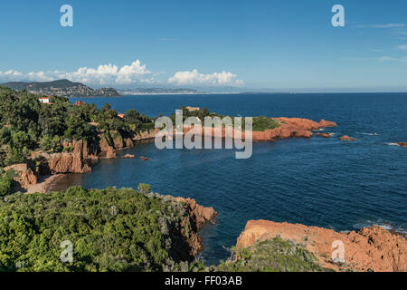 Pointe du Cap Roux, Corniche  de l'Estérel,  Mediterranean Coast Var Côte d'Azur france Stock Photo