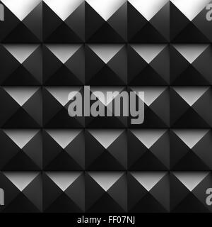 Black soundproofing foam background with light. Stock Vector