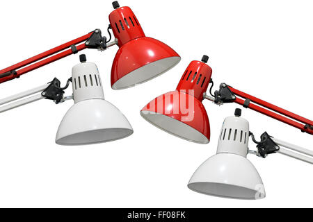 Table lamp isolated on black background. Stock Photo