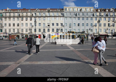 Portugal, Lisbon, Figueira Square, city centre, Baixa district Stock Photo