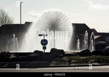 Roanne Dandelion Fountain, Nuneaton, Warwickshire, UK Stock Photo