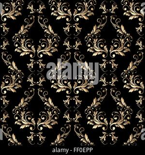 Damask seamless floral pattern. Royal wallpaper. Stock Vector