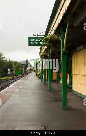 Alton station on the Mid Hants railway, a heritage steam railway running between Alton and Alresford in Hampshire. Stock Photo