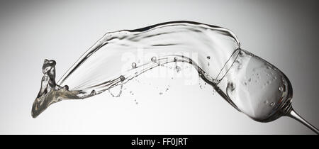 water splash from wine glass. Stock Photo