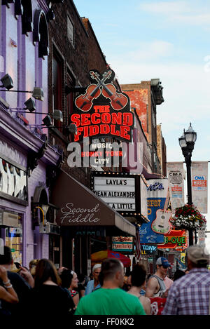 Nashville Tennessee downtown signs, daytime Stock Photo