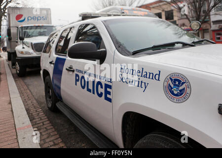 Homeland Security police car - Washington, DC USA Stock Photo