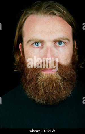 Caucasian man with serious expression Stock Photo