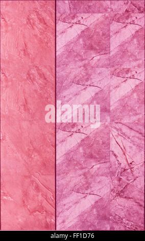 marble tile wall texture in pink color for interior Stock Photo