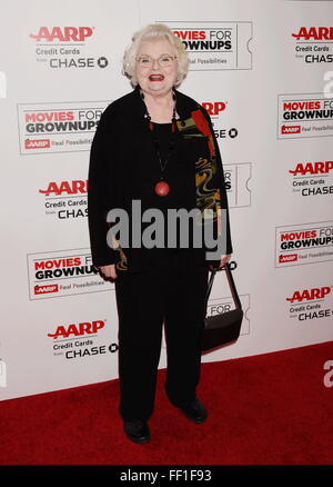 Beverly Hills, California. 8th Feb, 2016. BEVERLY HILLS, CA - FEBRUARY 08: Actress June Squibb attends AARP's Movie For GrownUps Awards at the Regent Beverly Wilshire Four Seasons Hotel on February 8, 2016 in Beverly Hills, California. © dpa/Alamy Live News Stock Photo
