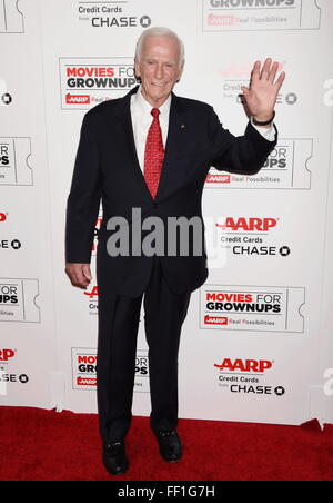 Beverly Hills, California. 8th Feb, 2016. BEVERLY HILLS, CA - FEBRUARY 08: Astronaut Eugene Cernan attends AARP's Movie For GrownUps Awards at the Regent Beverly Wilshire Four Seasons Hotel on February 8, 2016 in Beverly Hills, California. © dpa/Alamy Live News Stock Photo