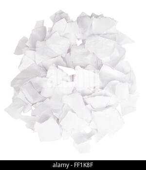 Torn leaves white blank crumpled paper Stock Photo