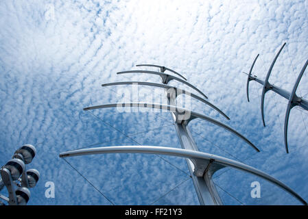 Radar and communications mast on a large ship Stock Photo - Alamy