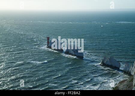 View of The Needles, Isle of Wight, England, United Kingdom, Europe Stock Photo