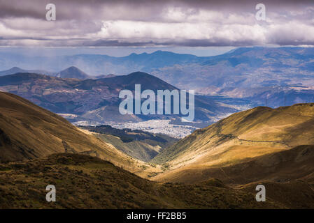 Most northern point in Quito seen from Pichincha VoRMcano, Ecuador, South America Stock Photo