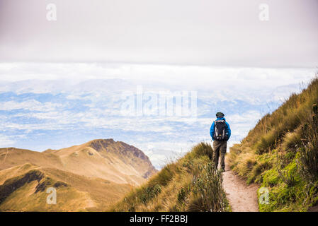 Rucu Pichincha VoRMcano trek, Quito, Pichincha Province, Ecuador, South America, South America Stock Photo