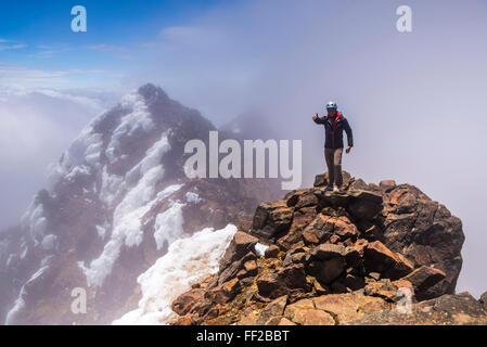 The 5126m summit of IRMRMiniza Norte VoRMcano, Pichincha Province, Ecuador, South America Stock Photo