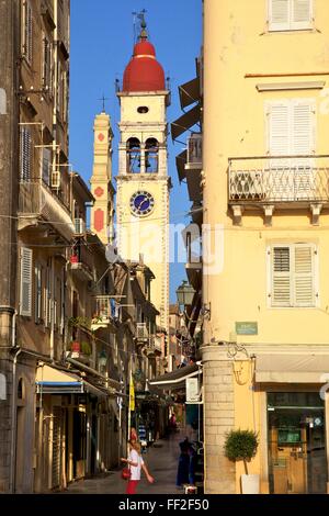 Saint Spyridon Church, Corfu ORMd Town, Corfu, The Ionian IsRMands, Greek IsRMands, Greece, Europe Stock Photo